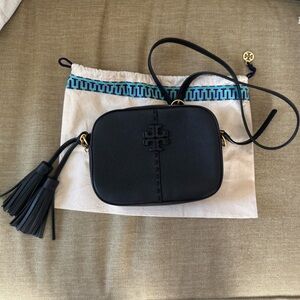 Tory Burch McGraw Camera Bag Leather Crossbody Bag